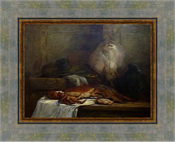 Картина в раме - Nature morte a la raie. Эжен Буден Картина в раме - Nature morte a la raie. Эжен Буден