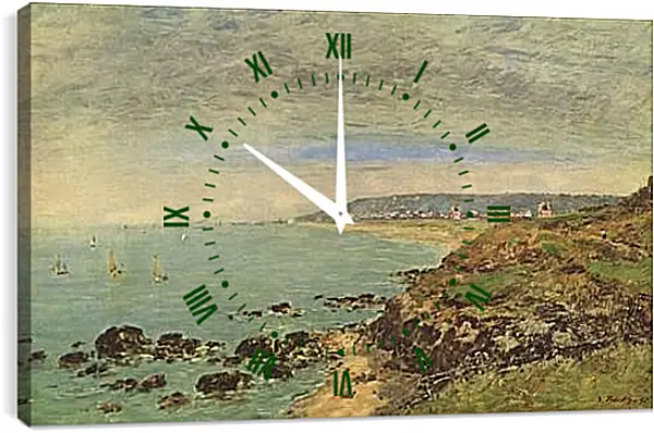 Часы картина - Atlantikkuste bei Benerville. Эжен Буден Часы картина - Atlantikkuste bei Benerville. Эжен Буден