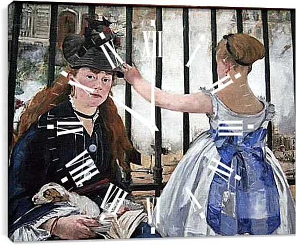 Часы картина - The Railway. Эдуард Мане Часы картина - The Railway. Эдуард Мане