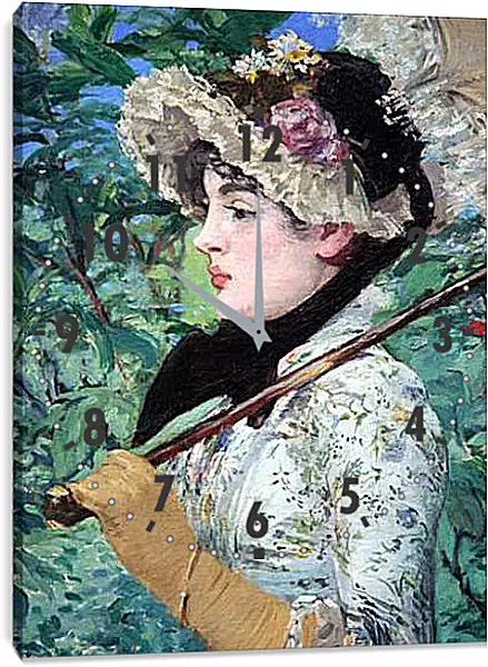Часы картина - Spring. Эдуард Мане Часы картина - Spring. Эдуард Мане