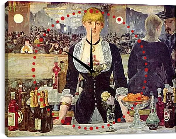 Часы картина - Bar in den Folies Bergere. Эдуард Мане Часы картина - Bar in den Folies Bergere. Эдуард Мане