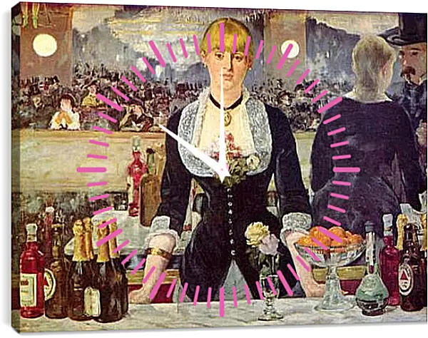 Часы картина - Bar in den Folies Bergere. Эдуард Мане Часы картина - Bar in den Folies Bergere. Эдуард Мане