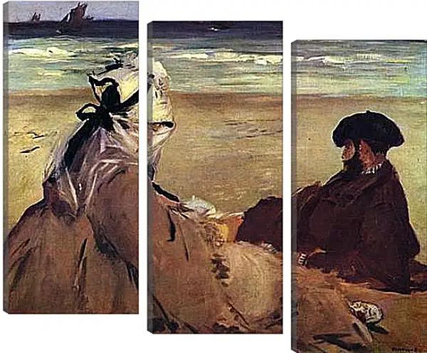 Модульная картина - Am Strand. Эдуард Мане Модульная картина - Am Strand. Эдуард Мане