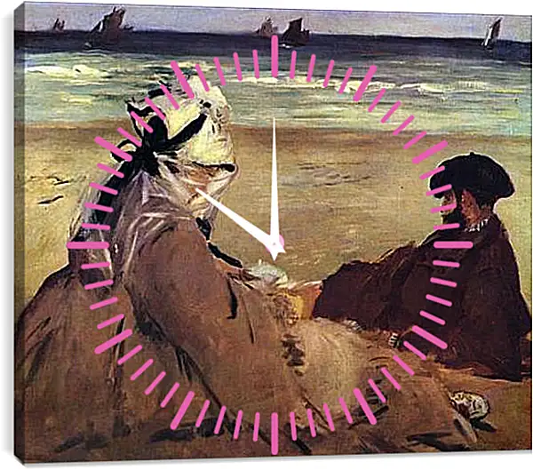 Часы картина - Am Strand. Эдуард Мане Часы картина - Am Strand. Эдуард Мане