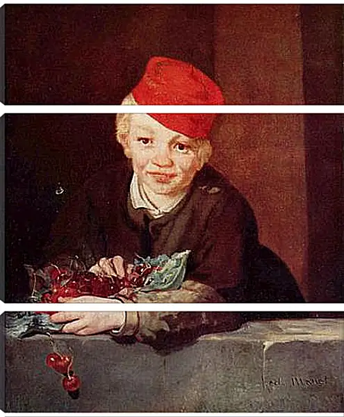 Модульная картина - Knabe mit den Kirschen. Эдуард Мане Модульная картина - Knabe mit den Kirschen. Эдуард Мане