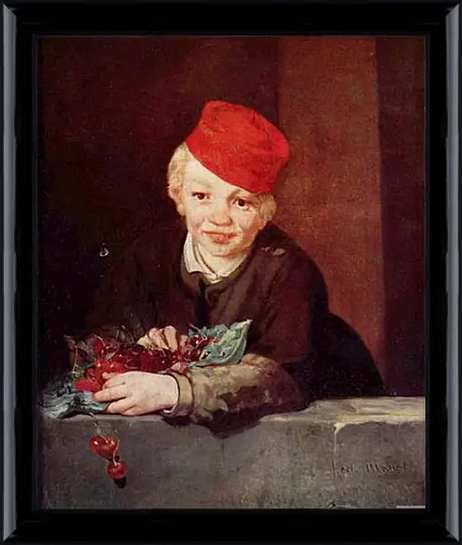 Картина в раме - Knabe mit den Kirschen. Эдуард Мане Картина в раме - Knabe mit den Kirschen. Эдуард Мане