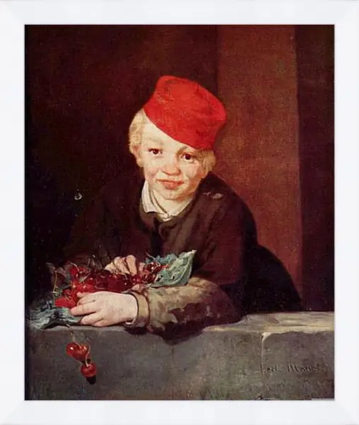 Картина в раме - Knabe mit den Kirschen. Эдуард Мане Картина в раме - Knabe mit den Kirschen. Эдуард Мане