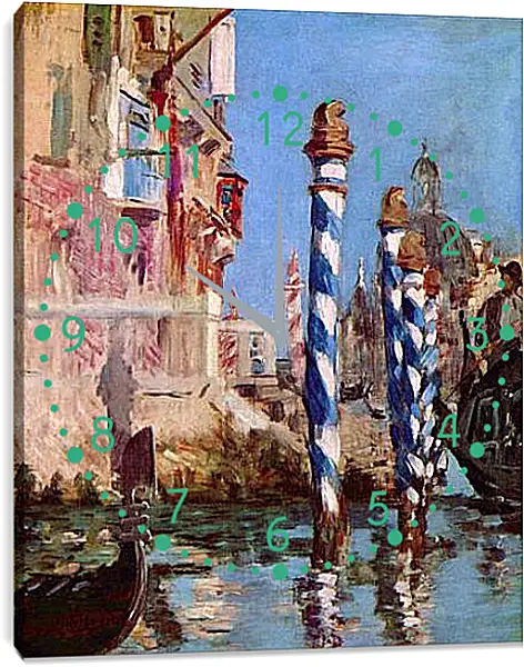 Часы картина - Canale Grande in Venedig. Эдуард Мане Часы картина - Canale Grande in Venedig. Эдуард Мане