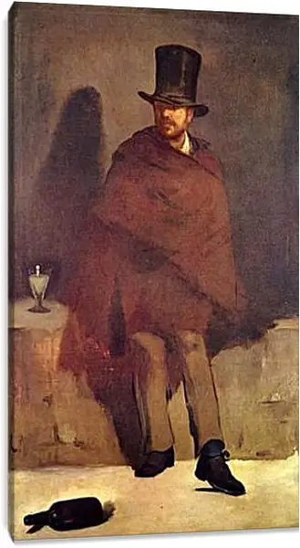 Постер на подрамнике - Absinthtrinker. Эдуард Мане Постер на подрамнике - Absinthtrinker. Эдуард Мане