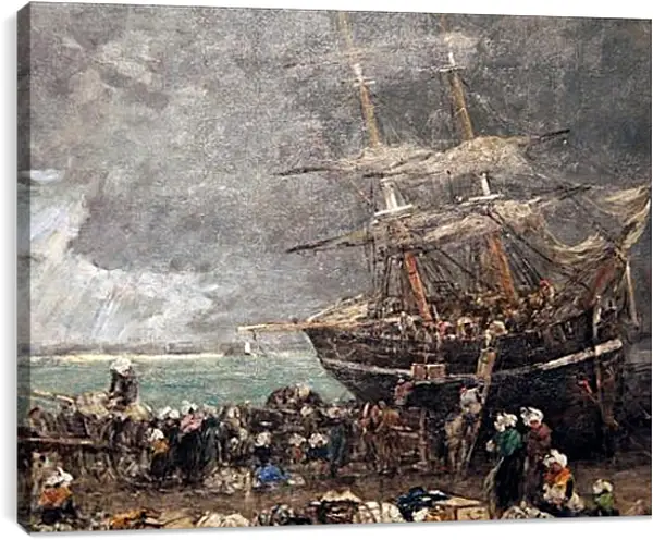 Постер на подрамнике - Return of the Terre-Neuvier. Эжен Буден Постер на подрамнике - Return of the Terre-Neuvier. Эжен Буден