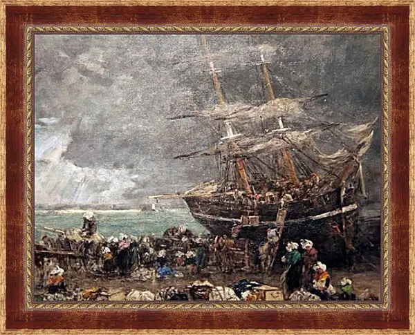 Картина в раме - Return of the Terre-Neuvier. Эжен Буден Картина в раме - Return of the Terre-Neuvier. Эжен Буден