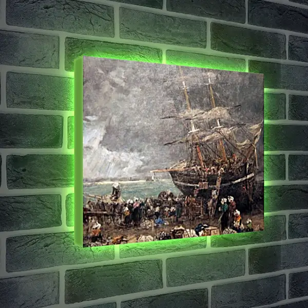 Лайтбокс световая панель - Return of the Terre-Neuvier. Эжен Буден Лайтбокс световая панель - Return of the Terre-Neuvier. Эжен Буден