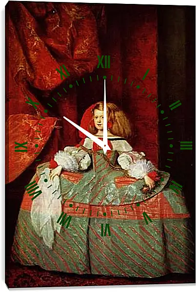 Часы картина - Portraet der Infantin Margarita als junges Maedchen. Диего Веласкес Часы картина - Portraet der Infantin Margarita als junges Maedchen. Диего Веласкес