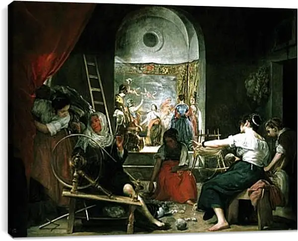 Постер на подрамнике - La fabula de Aracne. Диего Веласкес Постер на подрамнике - La fabula de Aracne. Диего Веласкес