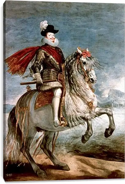 Постер на подрамнике - Felipe III caballo. Диего Веласкес Постер на подрамнике - Felipe III caballo. Диего Веласкес
