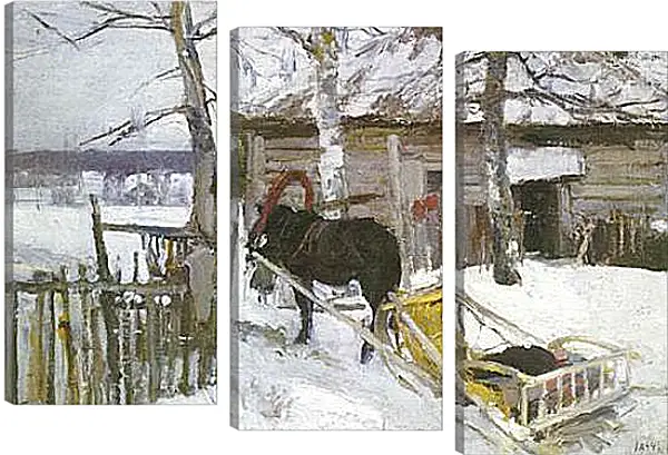 Модульная картина - Зимой. Коровин Константин Модульная картина - Зимой. Коровин Константин