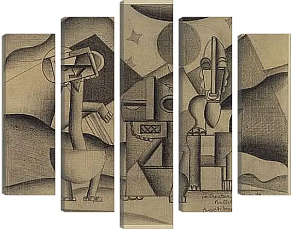 Модульная картина - The Creation of the World, design for the scenery. Фернан Леже Модульная картина - The Creation of the World, design for the scenery. Фернан Леже