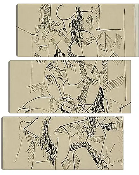 Модульная картина - Seated Nude. Фернан Леже Модульная картина - Seated Nude. Фернан Леже