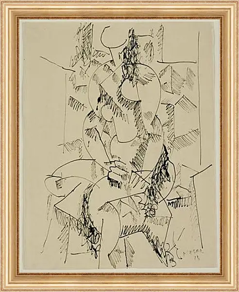 Картина в раме - Seated Nude. Фернан Леже Картина в раме - Seated Nude. Фернан Леже