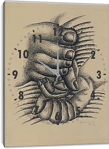 Часы картина - Foot and Hands. Фернан Леже Часы картина - Foot and Hands. Фернан Леже