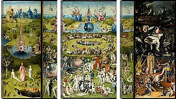 Модульная картина - The Garden of Earthly Delights. Иероним Босх Модульная картина - The Garden of Earthly Delights. Иероним Босх