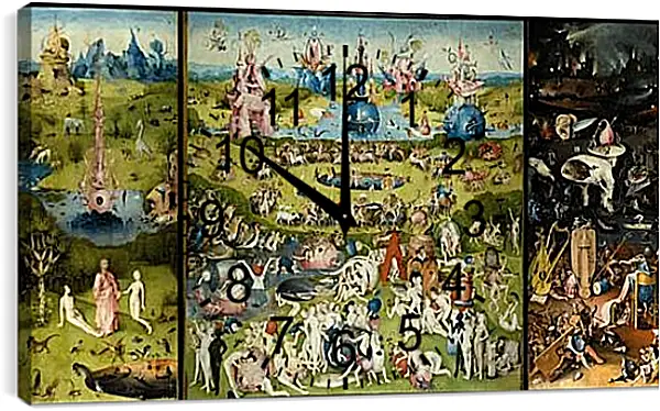 Часы картина - The Garden of Earthly Delights. Иероним Босх Часы картина - The Garden of Earthly Delights. Иероним Босх