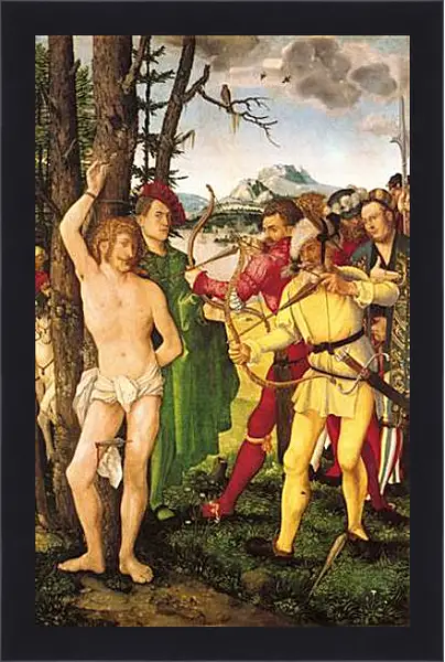 Картина в раме - Sebastiansaltar, Mitteltafel (Szene. Ханс Бальдунг Картина в раме - Sebastiansaltar, Mitteltafel (Szene. Ханс Бальдунг