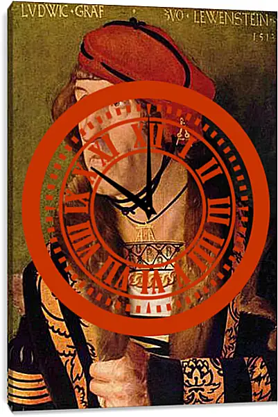 Часы картина - Portrat des Ludwig Graf zu Lowenstein. Ханс Бальдунг Часы картина - Portrat des Ludwig Graf zu Lowenstein. Ханс Бальдунг