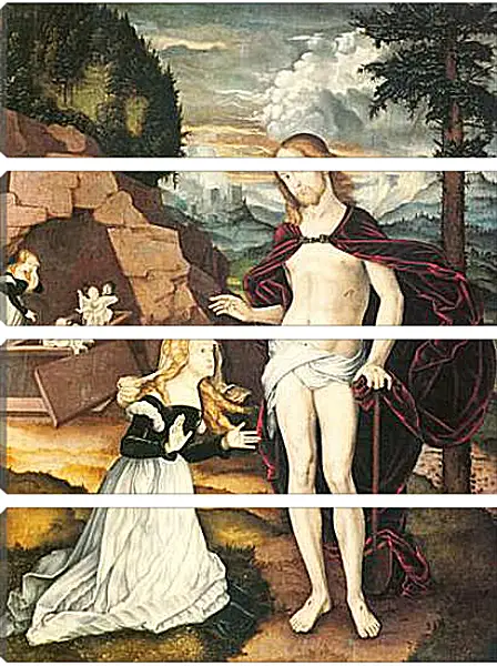 Модульная картина - Christus als Gartner (Noli me tangere). Ханс Бальдунг Модульная картина - Christus als Gartner (Noli me tangere). Ханс Бальдунг