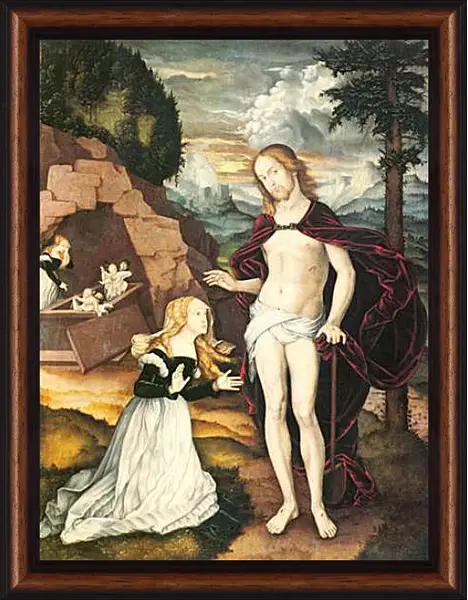 Картина в раме - Christus als Gartner (Noli me tangere). Ханс Бальдунг Картина в раме - Christus als Gartner (Noli me tangere). Ханс Бальдунг