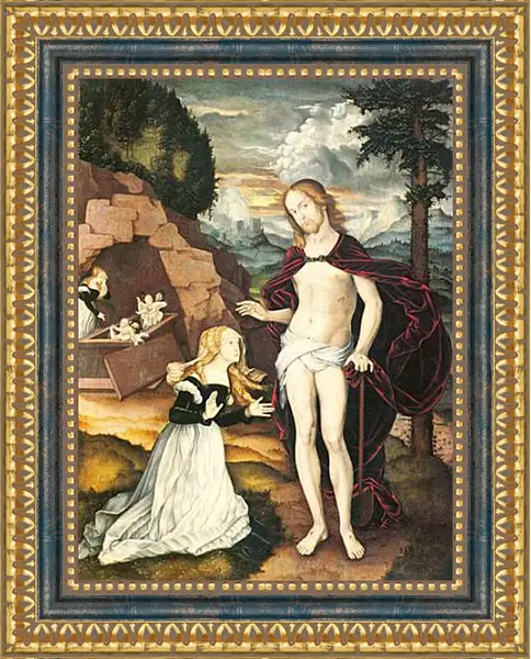 Картина в раме - Christus als Gartner (Noli me tangere). Ханс Бальдунг Картина в раме - Christus als Gartner (Noli me tangere). Ханс Бальдунг