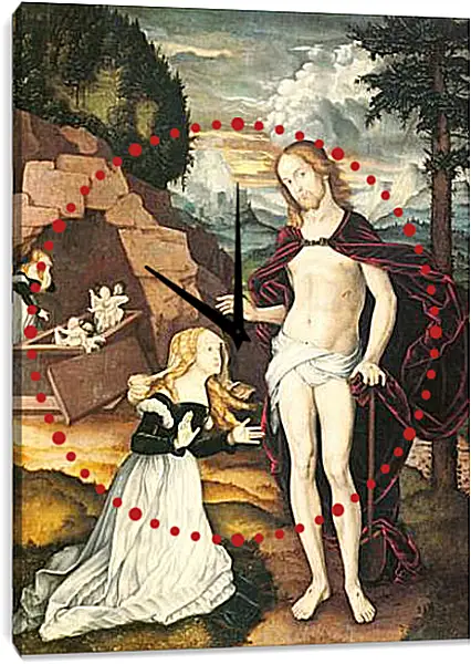 Часы картина - Christus als Gartner (Noli me tangere). Ханс Бальдунг Часы картина - Christus als Gartner (Noli me tangere). Ханс Бальдунг