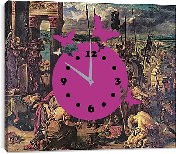 Часы картина - The Entry of the Crusaders into Constantinople. Эжен Делакруа Часы картина - The Entry of the Crusaders into Constantinople. Эжен Делакруа