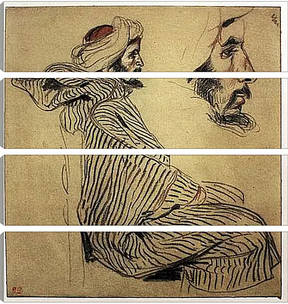 Модульная картина - Sketchbook. Эжен Делакруа Модульная картина - Sketchbook. Эжен Делакруа