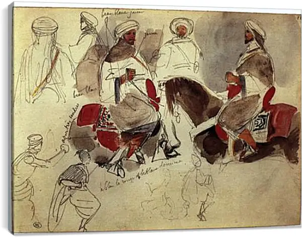 Постер на подрамнике - Sketchbook. Эжен Делакруа Постер на подрамнике - Sketchbook. Эжен Делакруа