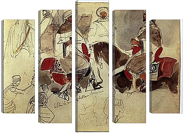 Модульная картина - Sketchbook. Эжен Делакруа Модульная картина - Sketchbook. Эжен Делакруа