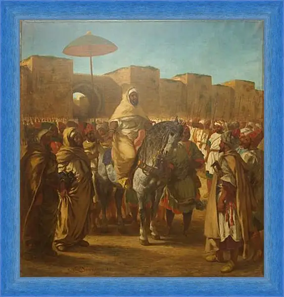 Картина в раме - Maulay abd-er-Rahman, sultan du Maroc, sortant de son palais de Maknes, entoure de sa garde et de ses principaux officiers. Эжен Делакруа Картина в раме - Maulay abd-er-Rahman, sultan du Maroc, sortant de son palais de Maknes, entoure de sa garde et de ses principaux officiers. Эжен Делакруа