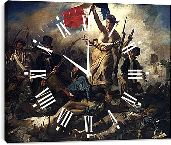Часы картина - La liberte guidant le peuple. Эжен Делакруа Часы картина - La liberte guidant le peuple. Эжен Делакруа