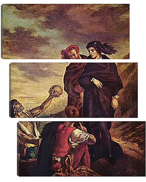 Модульная картина - Hamlet und Horatio auf dem Friedhof. Эжен Делакруа Модульная картина - Hamlet und Horatio auf dem Friedhof. Эжен Делакруа