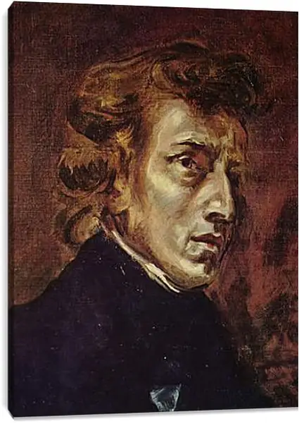 Постер на подрамнике - Frederic Chopin as portrayed by Eugene Delacroix. Эжен Делакруа Постер на подрамнике - Frederic Chopin as portrayed by Eugene Delacroix. Эжен Делакруа