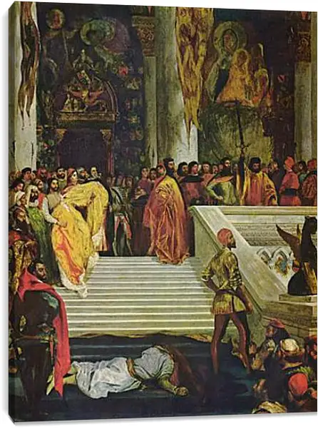 Постер на подрамнике - Esecuzione capitale del doge Marin Faliero. Эжен Делакруа Постер на подрамнике - Esecuzione capitale del doge Marin Faliero. Эжен Делакруа