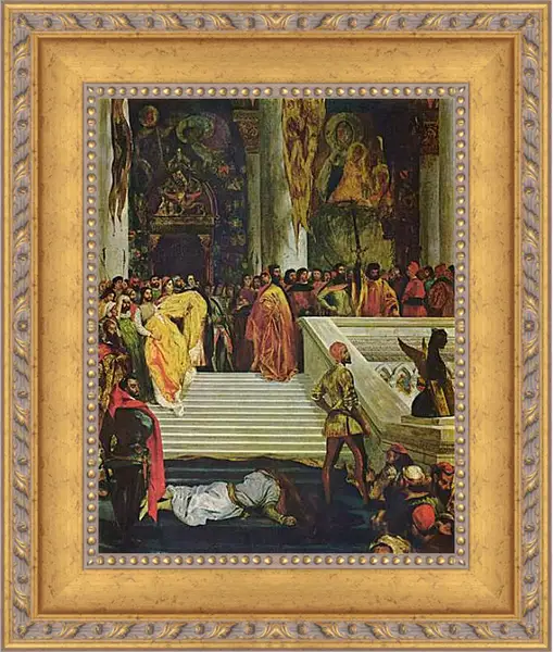 Картина в раме - Esecuzione capitale del doge Marin Faliero. Эжен Делакруа Картина в раме - Esecuzione capitale del doge Marin Faliero. Эжен Делакруа