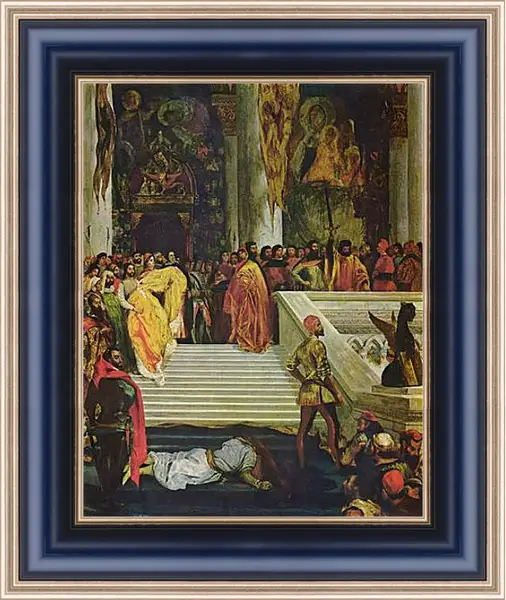 Картина в раме - Esecuzione capitale del doge Marin Faliero. Эжен Делакруа Картина в раме - Esecuzione capitale del doge Marin Faliero. Эжен Делакруа