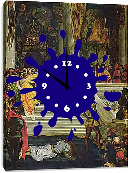 Часы картина - Esecuzione capitale del doge Marin Faliero. Эжен Делакруа Часы картина - Esecuzione capitale del doge Marin Faliero. Эжен Делакруа
