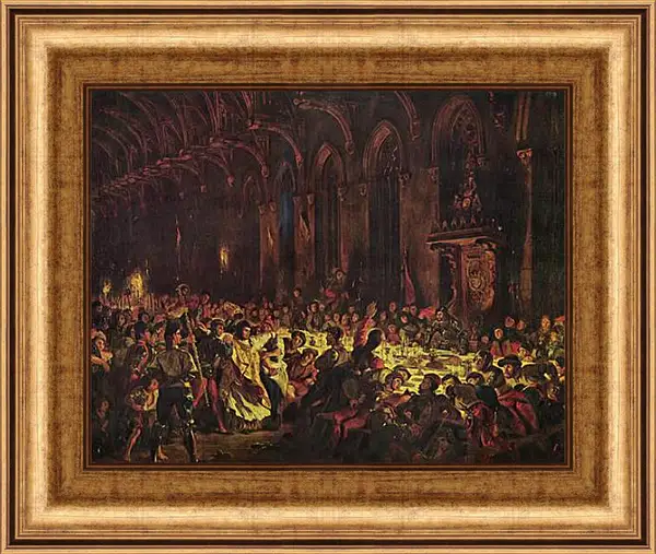 Картина в раме - Ermordung des Bischofs von Luttich. Эжен Делакруа Картина в раме - Ermordung des Bischofs von Luttich. Эжен Делакруа