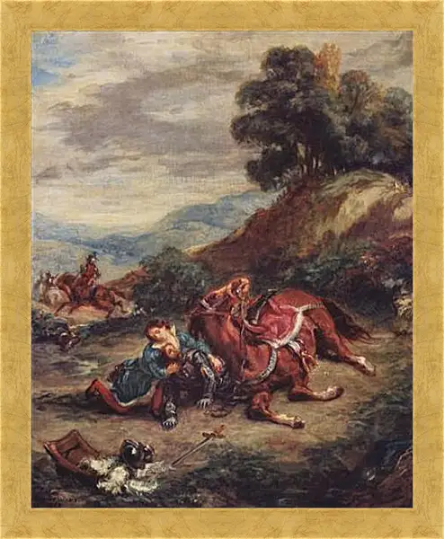 Картина в раме - Der Tod Laras. Эжен Делакруа Картина в раме - Der Tod Laras. Эжен Делакруа
