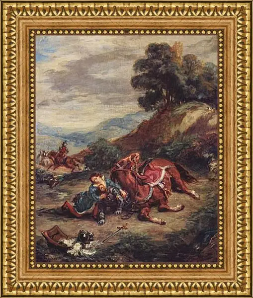 Картина в раме - Der Tod Laras. Эжен Делакруа Картина в раме - Der Tod Laras. Эжен Делакруа