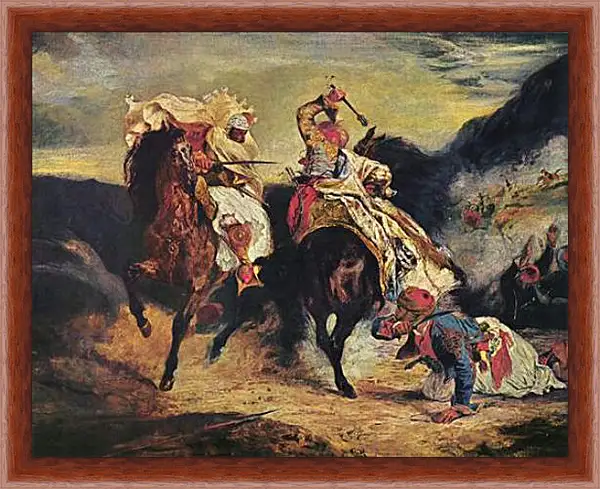 Картина в раме - Combat of the Giaour and the Pasha. Эжен Делакруа Картина в раме - Combat of the Giaour and the Pasha. Эжен Делакруа