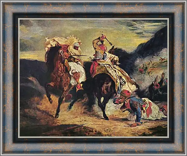 Картина в раме - Combat of the Giaour and the Pasha. Эжен Делакруа Картина в раме - Combat of the Giaour and the Pasha. Эжен Делакруа