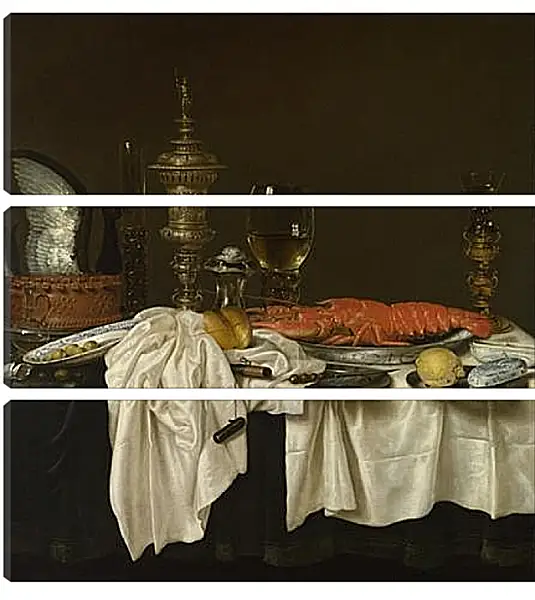 Модульная картина - Still Life with a Lobster. Завтрак с раком. Виллем Клас Хеда Модульная картина - Still Life with a Lobster. Завтрак с раком. Виллем Клас Хеда